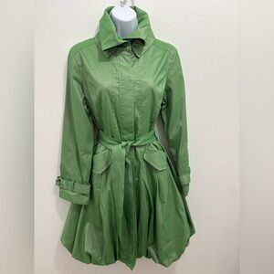 D&Y Bubble Green Trench Coat Size Small Brand New!